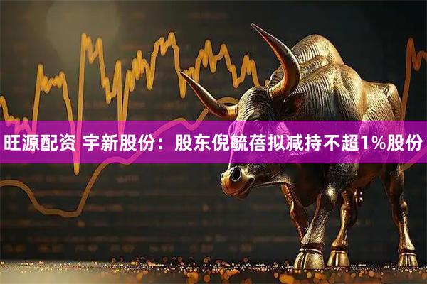 旺源配资 宇新股份：股东倪毓蓓拟减持不超1%股份
